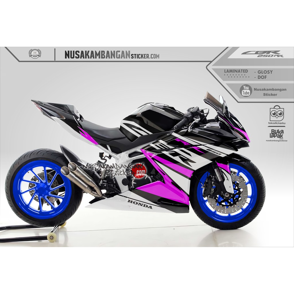 Decal Sticker Honda CBR 250RR Racing Cbr Street pink