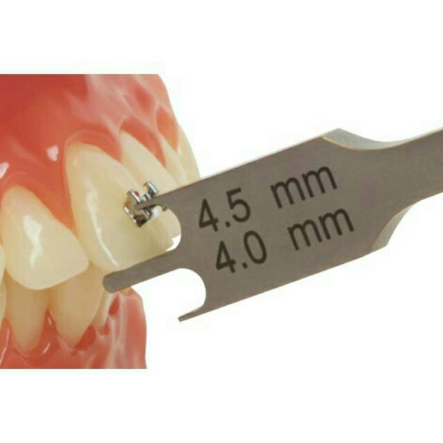 Dental bracket height gauge alat pengukur posisi bracket behel