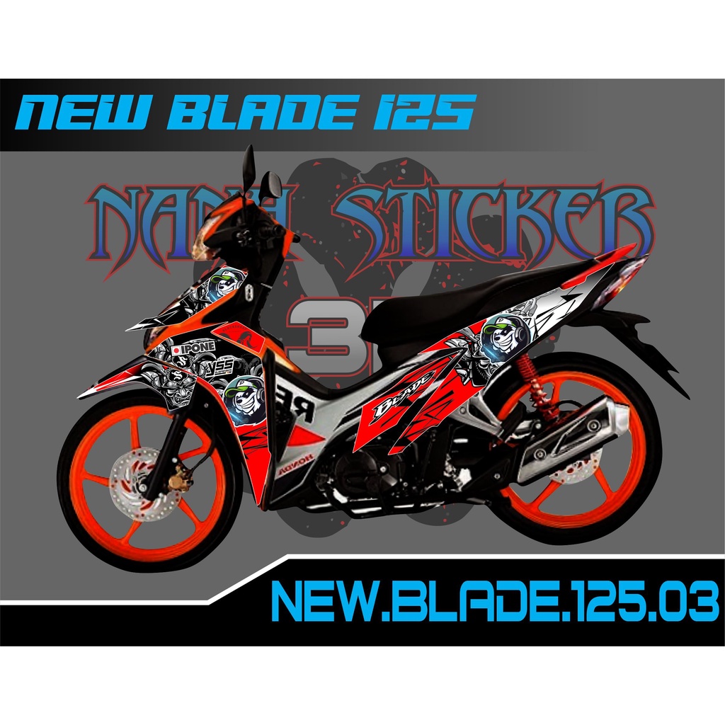 STRIPING VARIASI NEW BLADE 125 - Sticker Striping Variasi List Honda NEW BLADE CODE 03