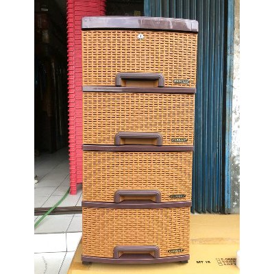 Lemari plastik lemari laci napolly Rotan SRS 4