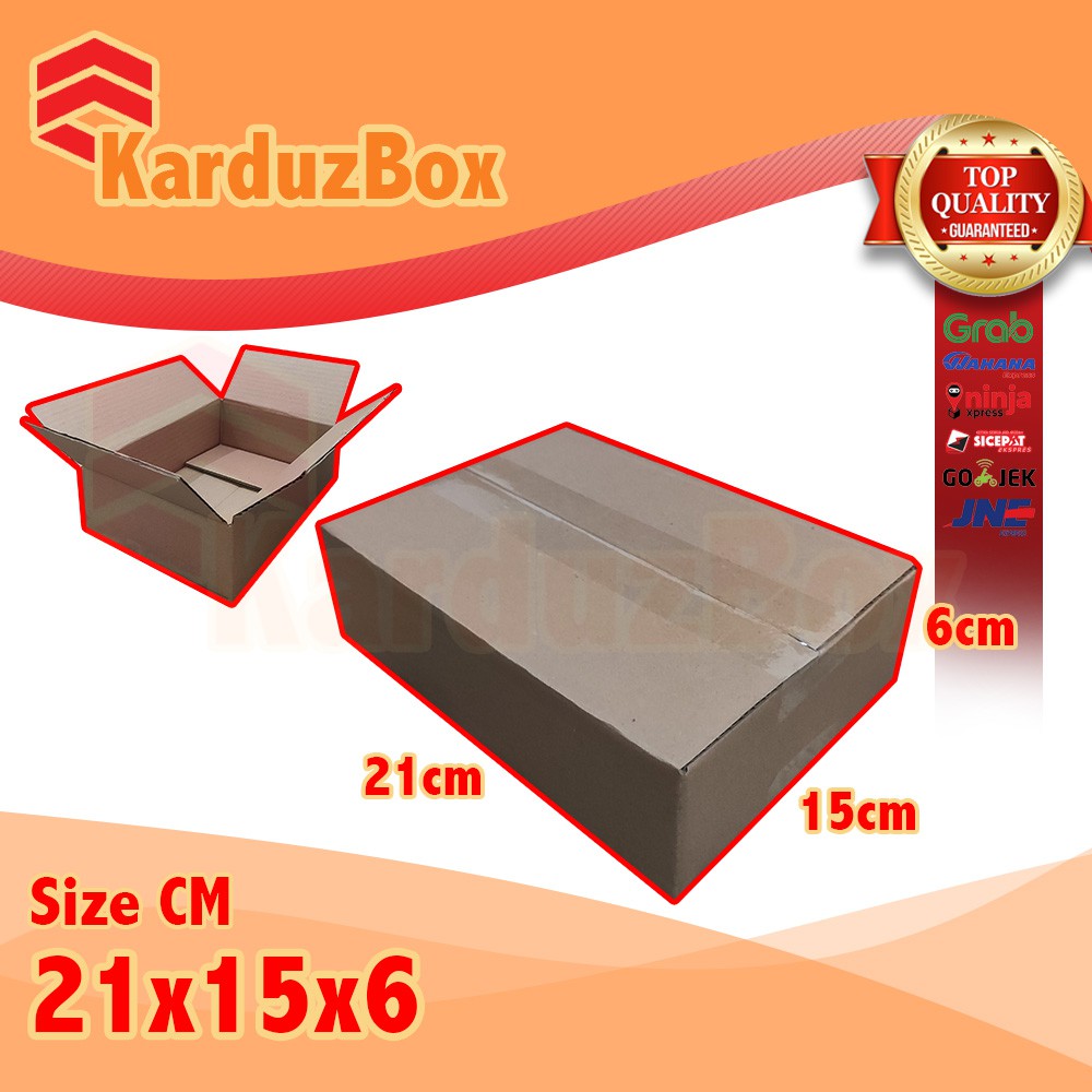 

21x15x6 kardus box packaging POLOS BARU