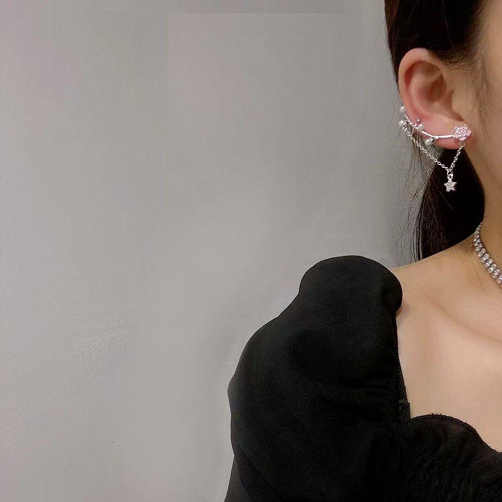 NEEDWAY Anting Perempuan Rantai Peri Bunga Cabang Manis Indah Perhiasan Fashion