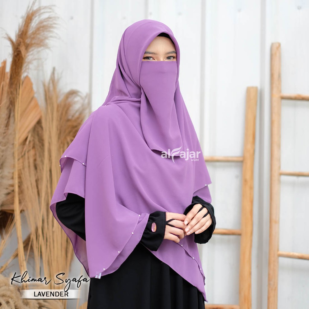 Jilbab Khimar Syafa by Alfajar-Lavender