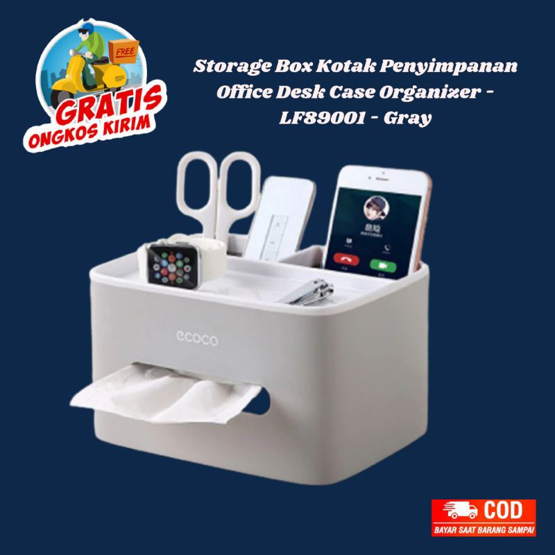 Storage Box Kotak Tisu Penyimpanan Office Desk Case Organizer