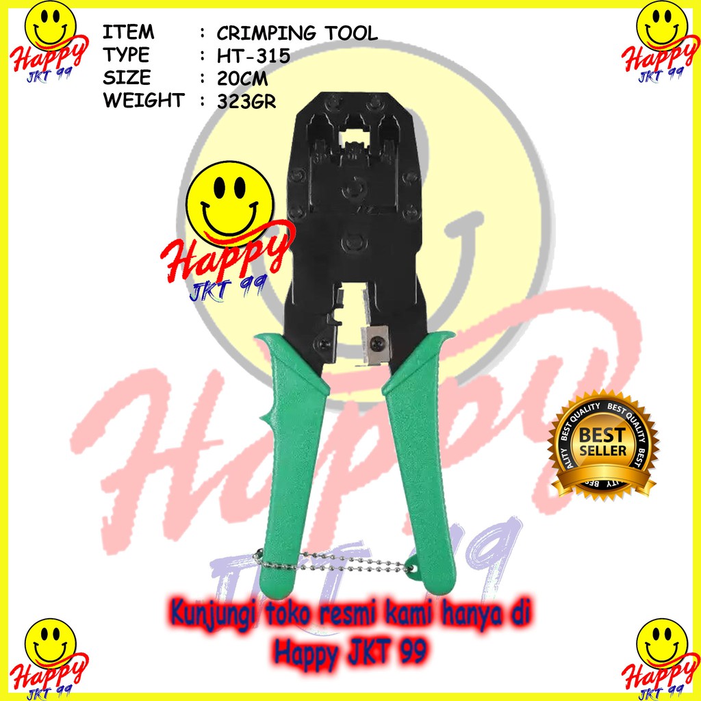 [ HAPPY JKT 99 ] CRIMPING TOOL RJ45 LAN TANG ORIGINAL BAGUS KUAT TAHAN