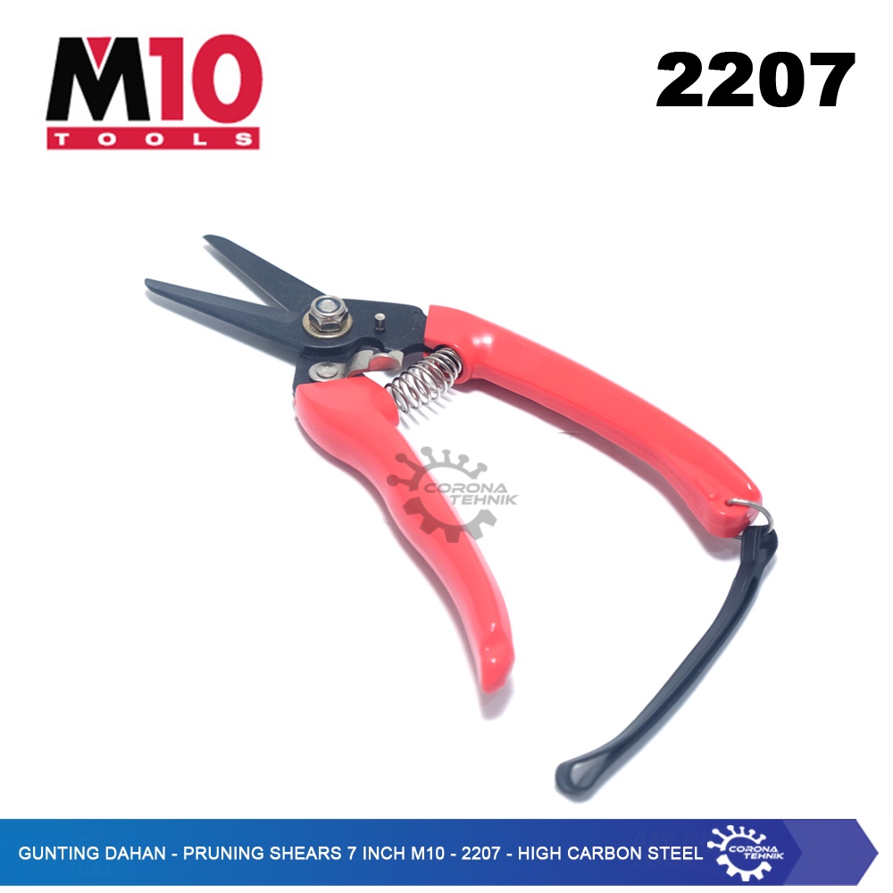 Pruning Shears 7 Inch M10 - 2207 - High Carbon Steel - Gunting Dahan