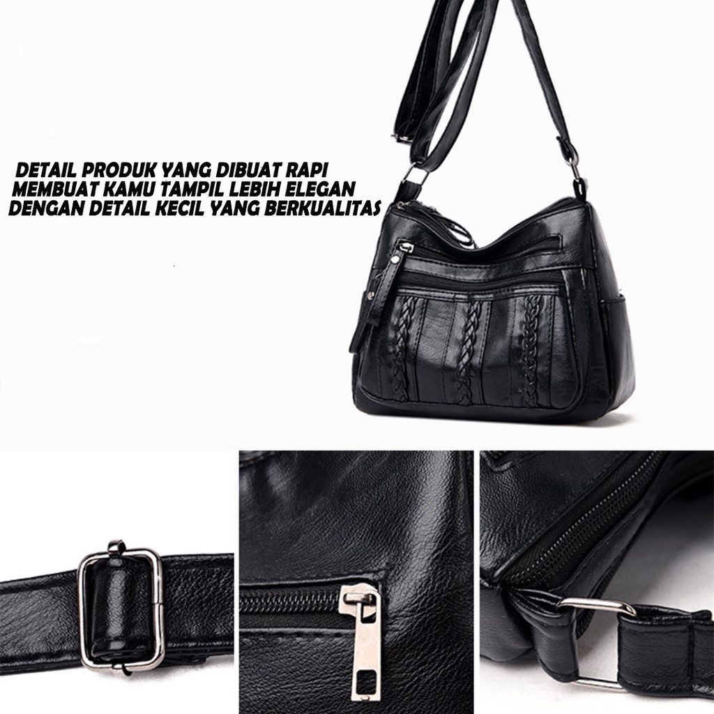 CYS Tas Selempang Wanita Tas Import Wanita Selempang Slingbag Quilted Sling Bag Tas Murah Kekinian T178