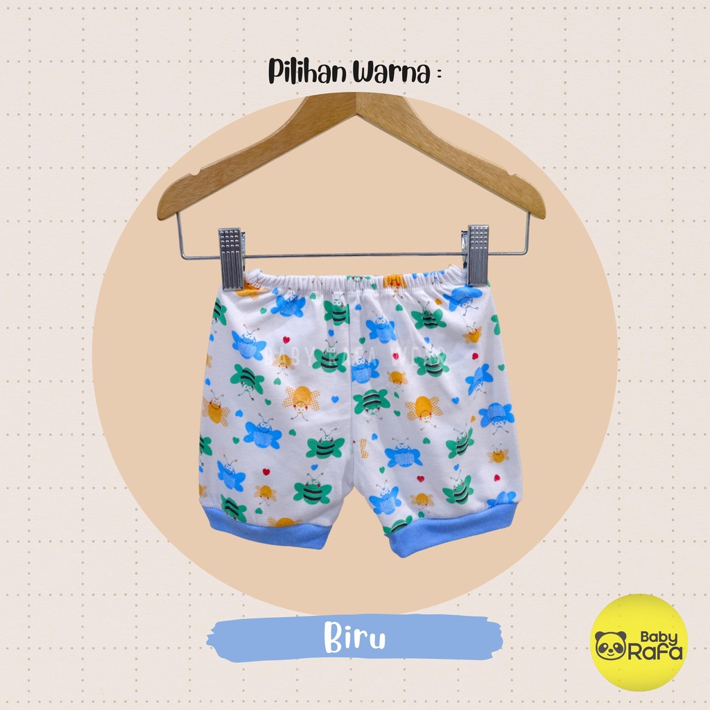 CELANA PENDEK BAYI RIB MOTIF SIZE S SNI SAFFENDA