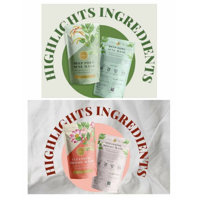 Masker Crushlicious Deep Pore Acne Mask & Cleansing Bright Mask free spatula masker