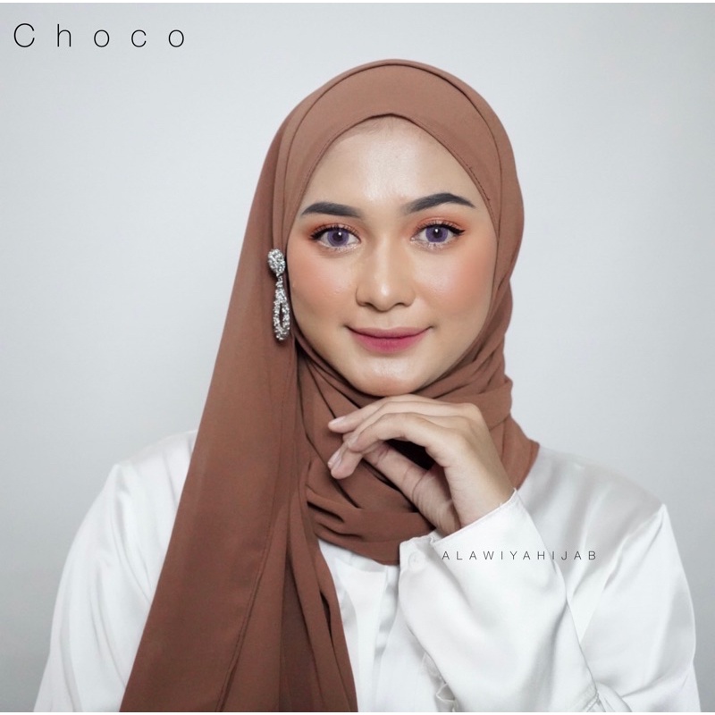 PASHMINA PANJANG EXCLUSIVE ALAWIYAHIJAB 185x75 cm-Choco