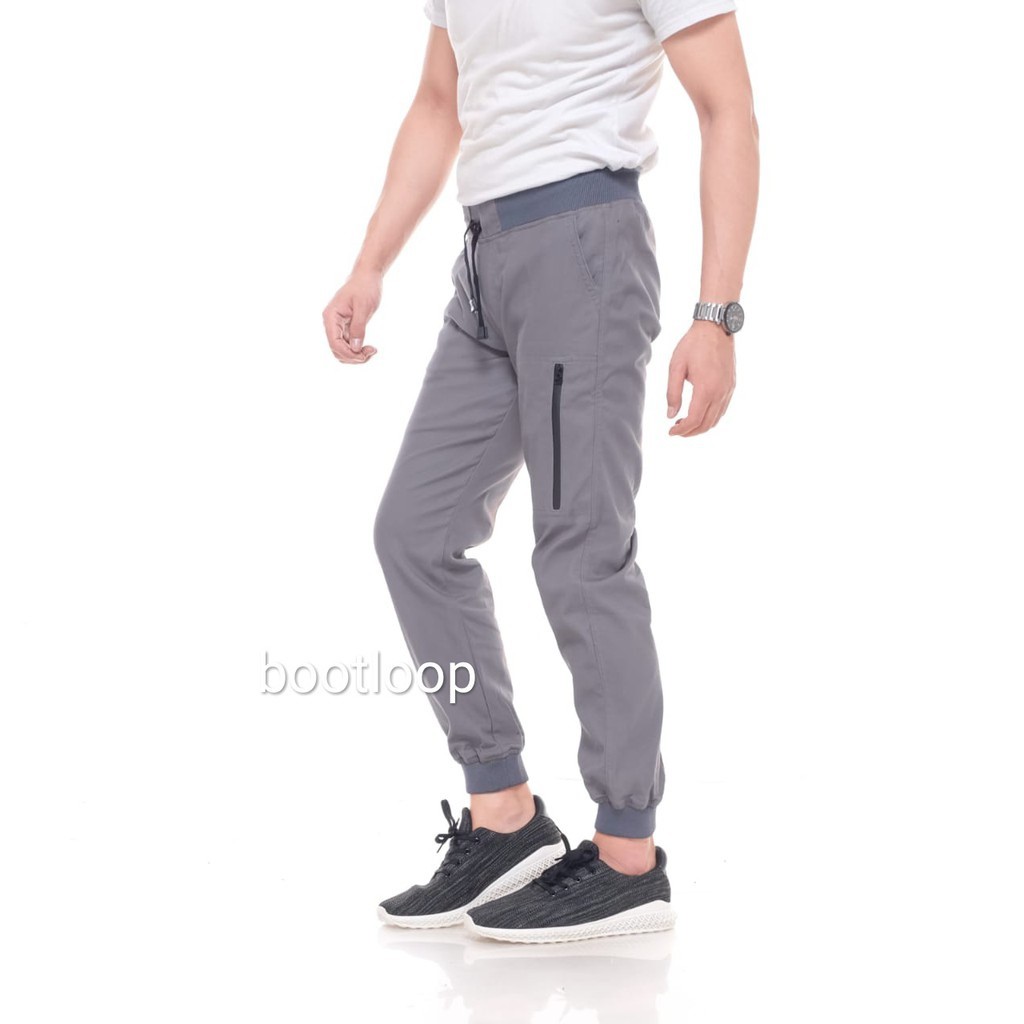 (COD) Celana Jogger Pocket Polos Simple Pria/Wanitan - Celana Joger Panjang Katun Twill Melar/Ngaret