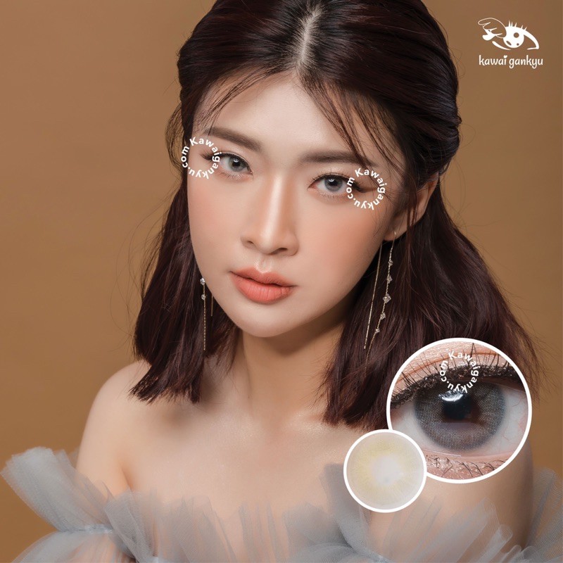 KawaiGankyu Softlens - Kitty kawaii mini ava gray (1botol)