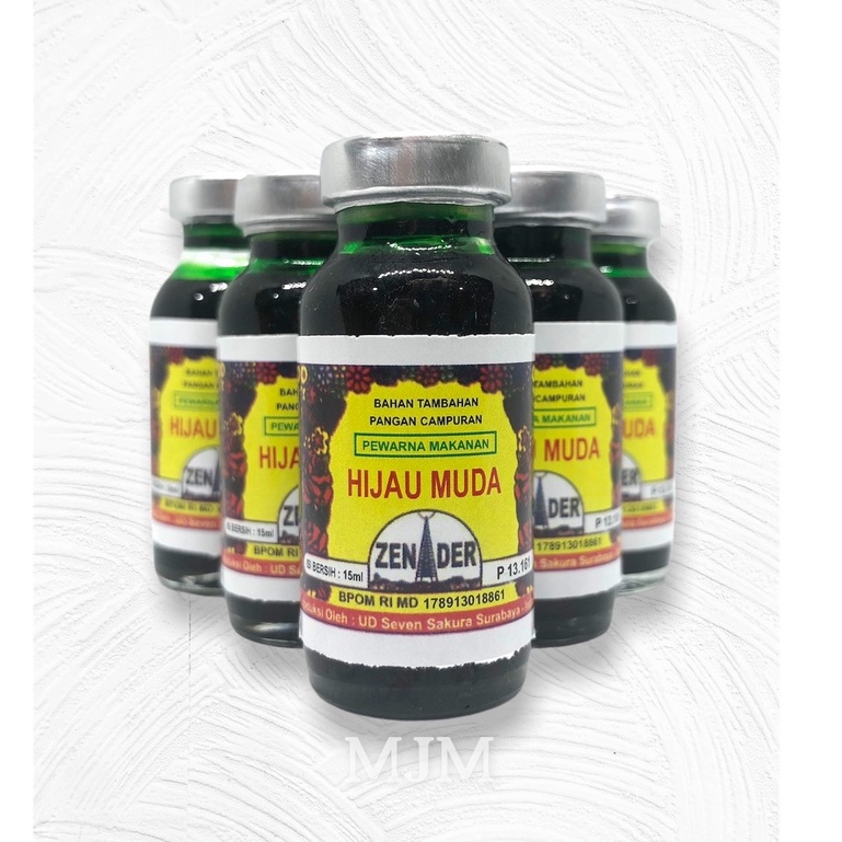 

Pewarna Makanan Zender Warna Hijau Muda 15 ML