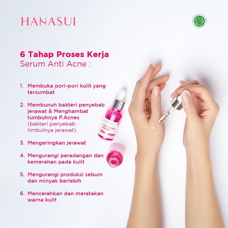 (BISA COD) HANASUI ANTI ACNE SERUM NEW LOOK &amp; IMPROVED FORMULA