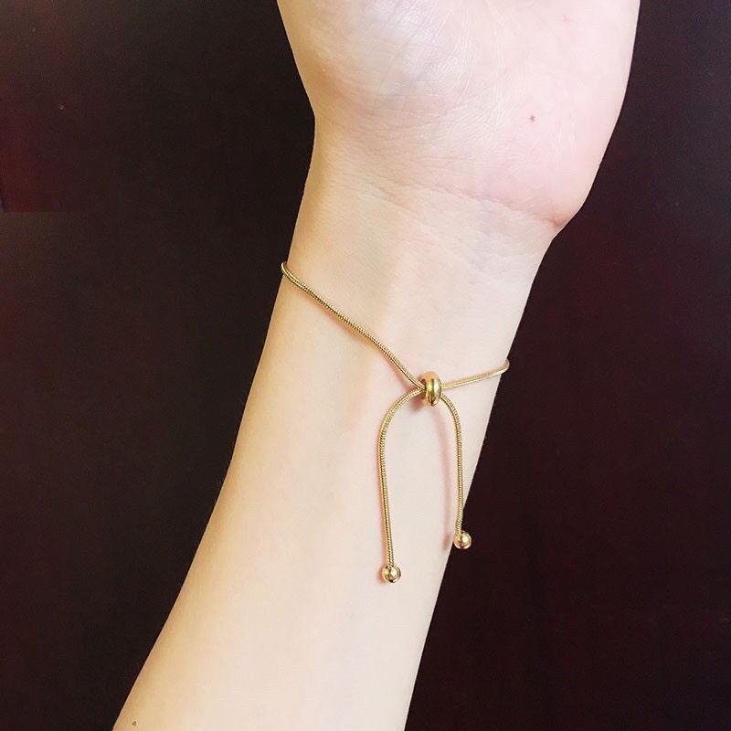 Gelang Serut Simple Gold Rosegold Silver Titanium Premium Import Belut Wanita Aksesoris perhiasan Fashion Korea