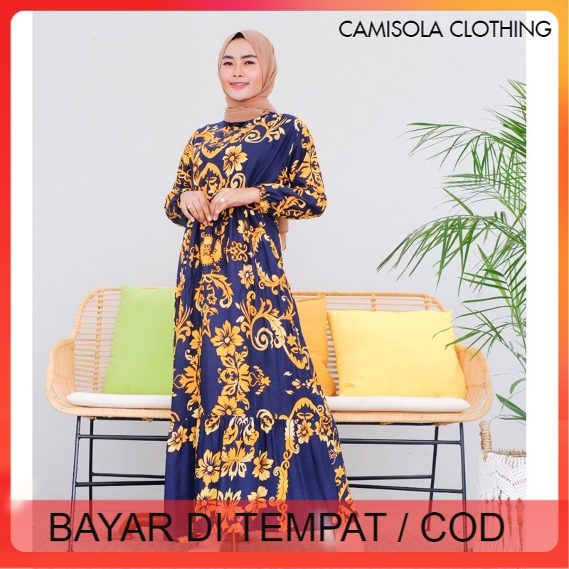 GAMIS MOTIF SULTAN PREMIUM TERBARU 2021 KATUN RAYON VISCOSE MURAH BAJU SELMA