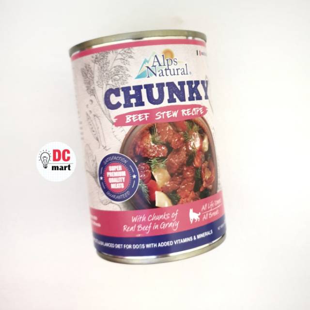 Alps Natural CHUNKY Wet Dog Food 415Gr / Makanan Daging Basah Anjing