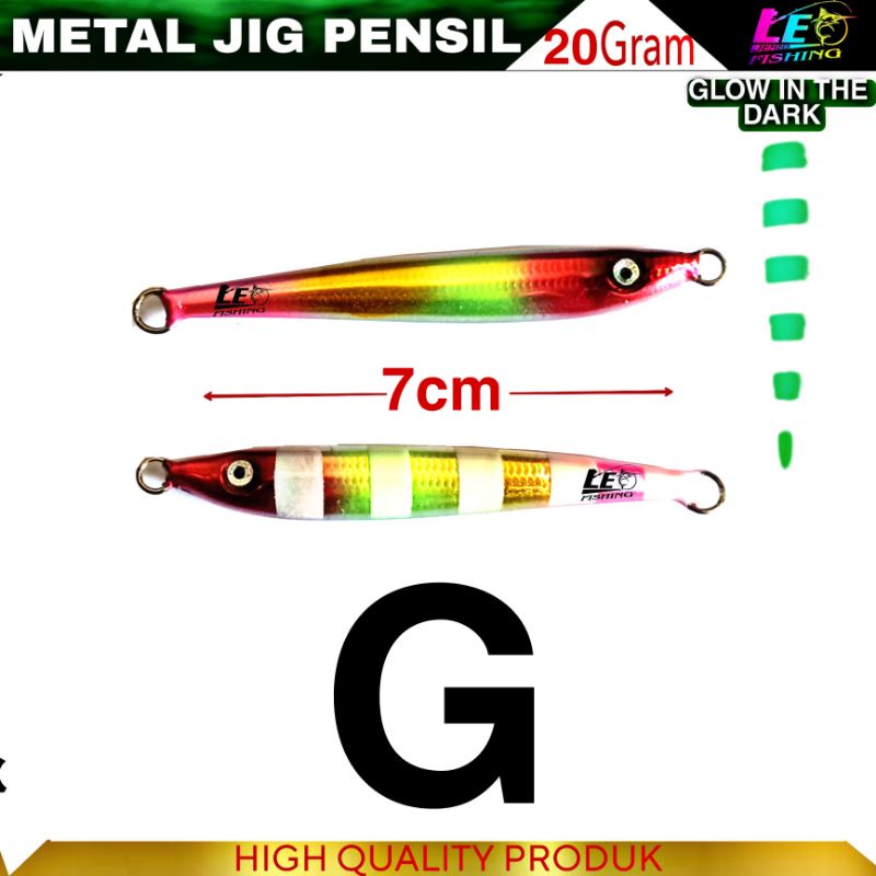 UMPAN TERLARIS METAL JIG PENSIL 40GRAM HIGH QUALITY PRODUK
