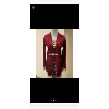 ORIGINAL!! Kebaya panjang selutut corneli (PO)-Maron