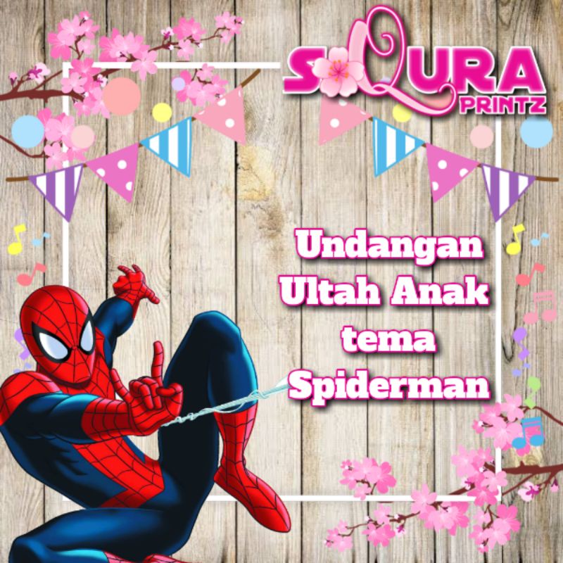 Jual Undangan Ulang Tahun Anak tema Spiderman | Shopee Indonesia