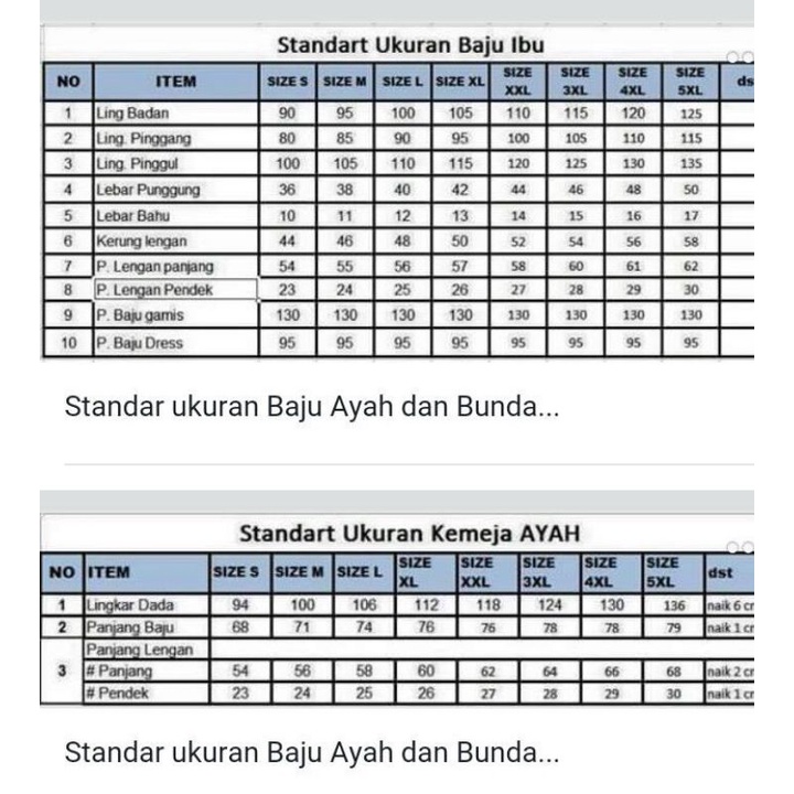 TAMBAH SIZE / SIZE JUMBO