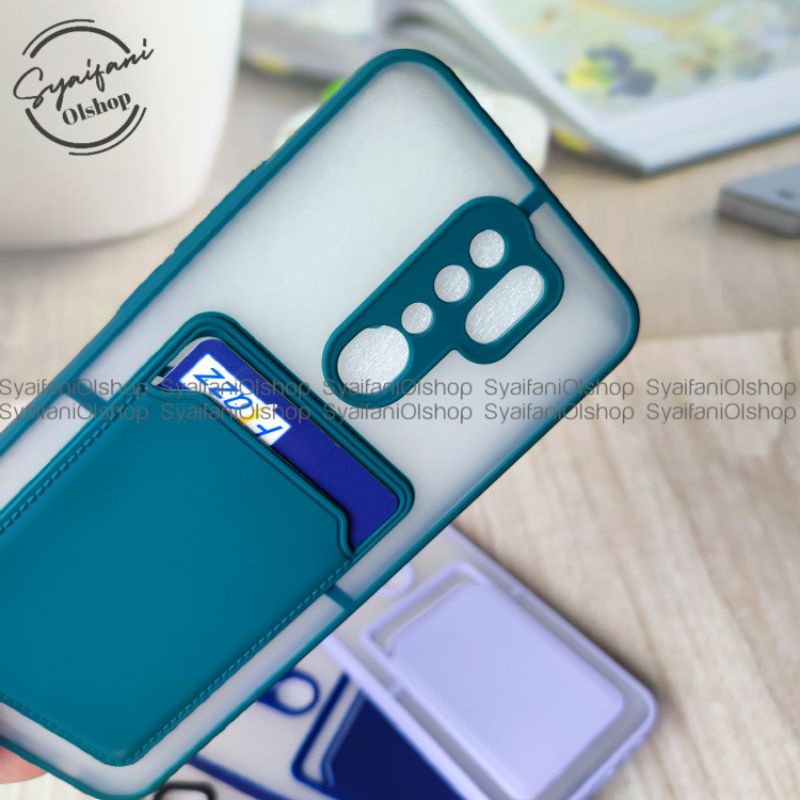 Card Case Xiaomi Redmi 9 / M2004J19G / M2004J19C Case Slot Kartu + Protection Camera