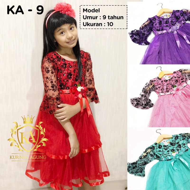 Baju Anak Perempuan 2- 12 tahun Gaun Anak Perempuan Dress ...