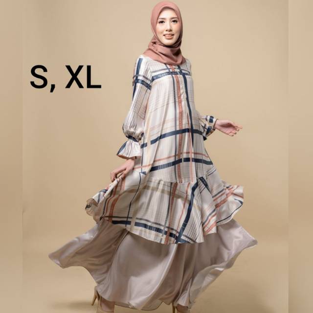 TUNIK FASHION WANITA MURAH STYLE KEREN / Hara midi dress rust S by wearing klamby