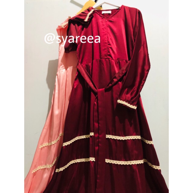 Gamis MAXMARA LUX PREMIUM ORIGINAL polos elegan branded Olive Dress by Syareea