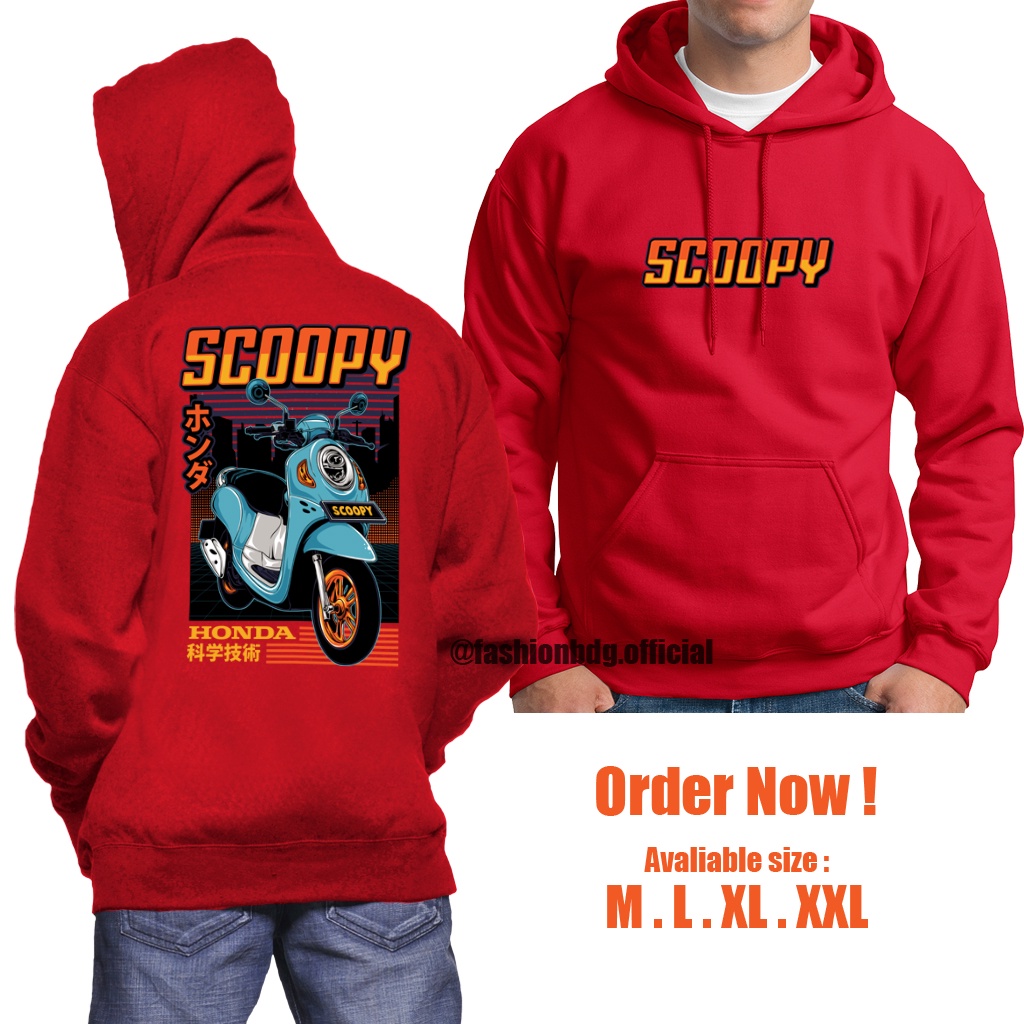 JAKET SCOOPY BAHAN TEBAL DISTRO KEREN / SWEATER HOODIE HONDA SCOOPY / SWEATER SCOOPY