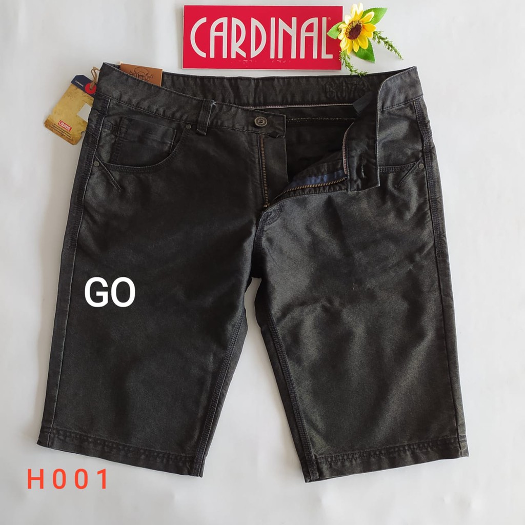 gof 37-38R CARDINAL JEANS Celana Pria Celana Pendek Bermuda Casual Sobek Slimfit Reguler Fit Reguler