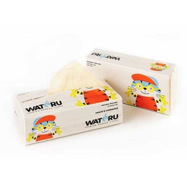 Wateru Premium Bamboo Tissue - Facial Tissue (150s)