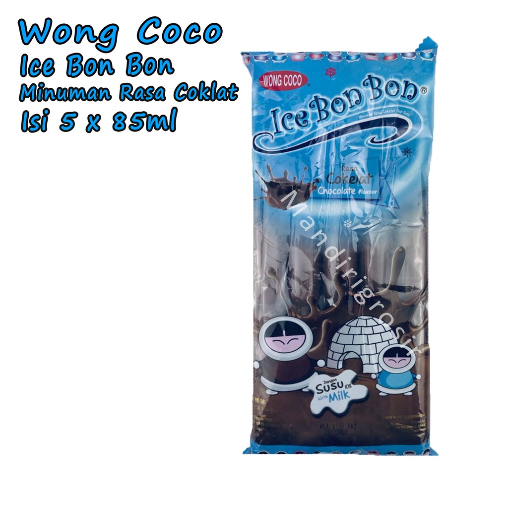 Ice Bon Bon * Wong Coco * Minuman Rasa Cokelat * Isi 5x85ml