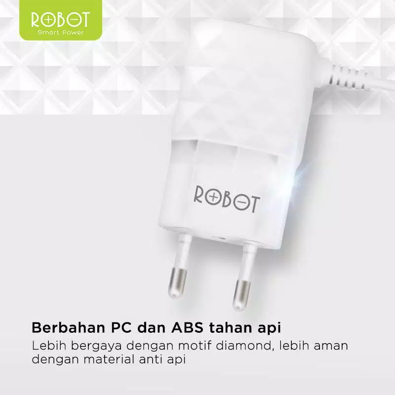 Adaptor ROBOT RT-K5 RT K5 Adapter Power charger 3 Output 2.1 A 2 Port usb Original resmi original