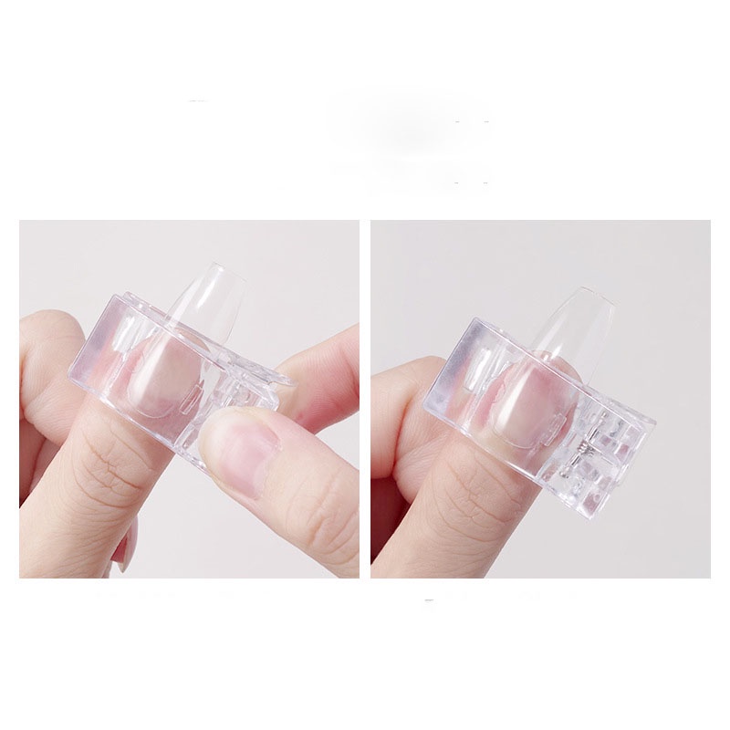 1 / 5 / 10pcs Klip Perbaikan Lem Kristal Transparan Untuk Nail Art Wanita