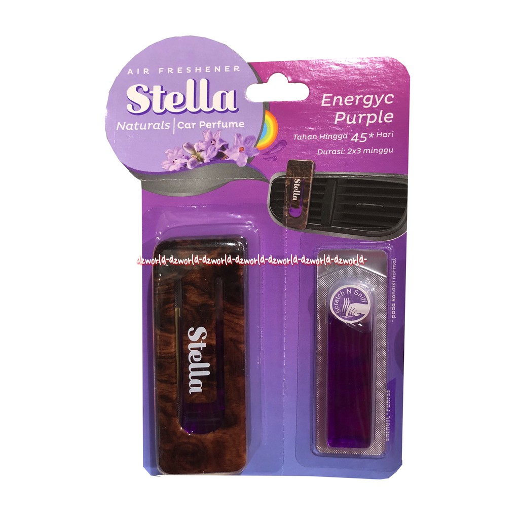 Stella Energy Purple 45 Hari Pengharum Mobil Stella Air Freshener Naturals Car Perfume dengan alat