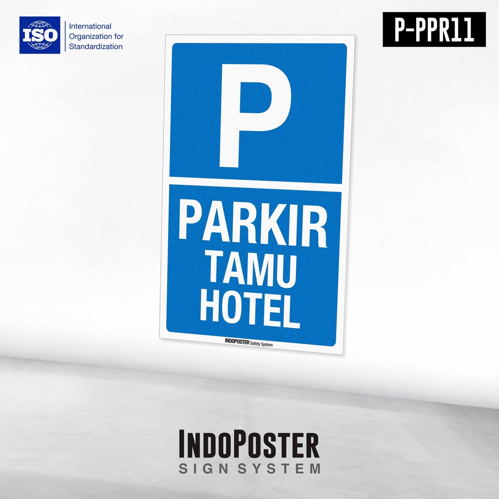 

Stiker Safety Sign Rambu Parkir Tamu Hotel