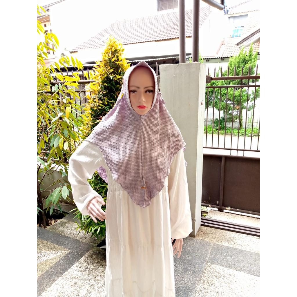 NEW  JILBAB CASSANDRA PET TALI PLISKET (M) - HIJAB DOI ORI