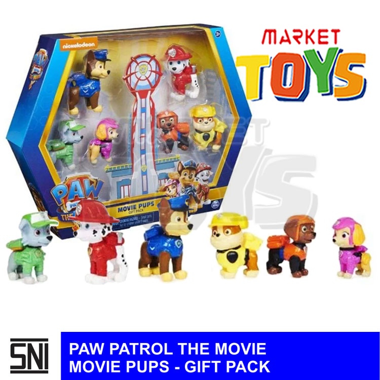 Paw Patrol The Movie - Movie Pups Gift Pack Mainan Anak Action Figure Figurine Anjing Lucu Cute Dogg