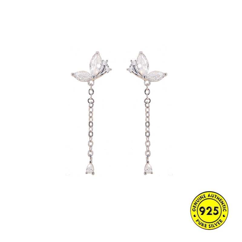 Anting Tusuk Sterling Silver 925 Model Kupu-Kupu Untuk Wanita