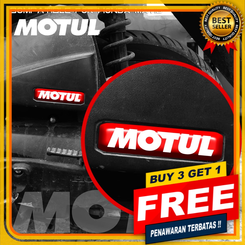 [BISA COD] STIKER AKSESORIS MOTOR HONDA EMBLEM TIMBUL ESP 3D LOGO MOTUL BOX FILTER VARIO BEAT SCOOPY