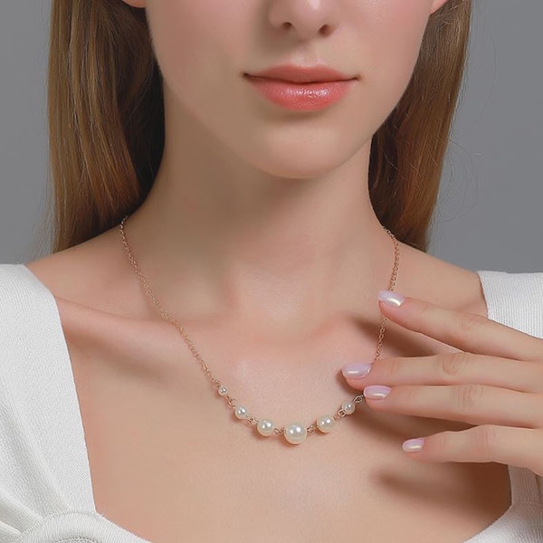 kalung mutiara simpel simple pearl necklace(2f5) jka191