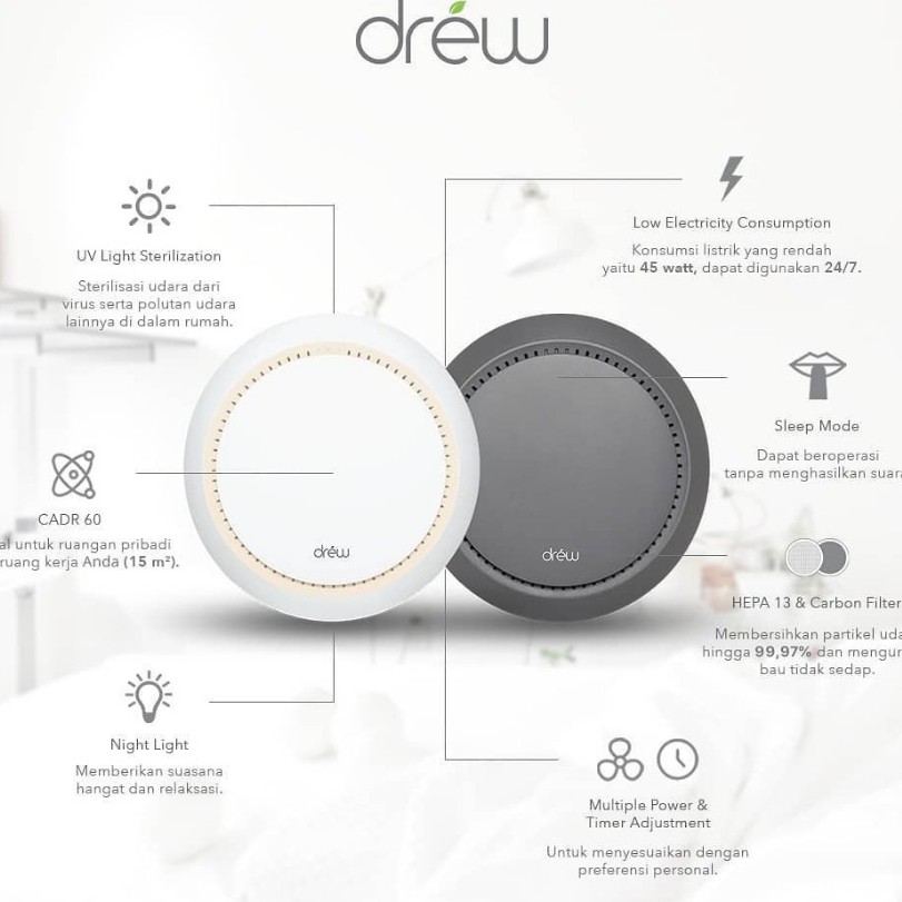 DREW Air Purifier Pembersih Udara PURE 1