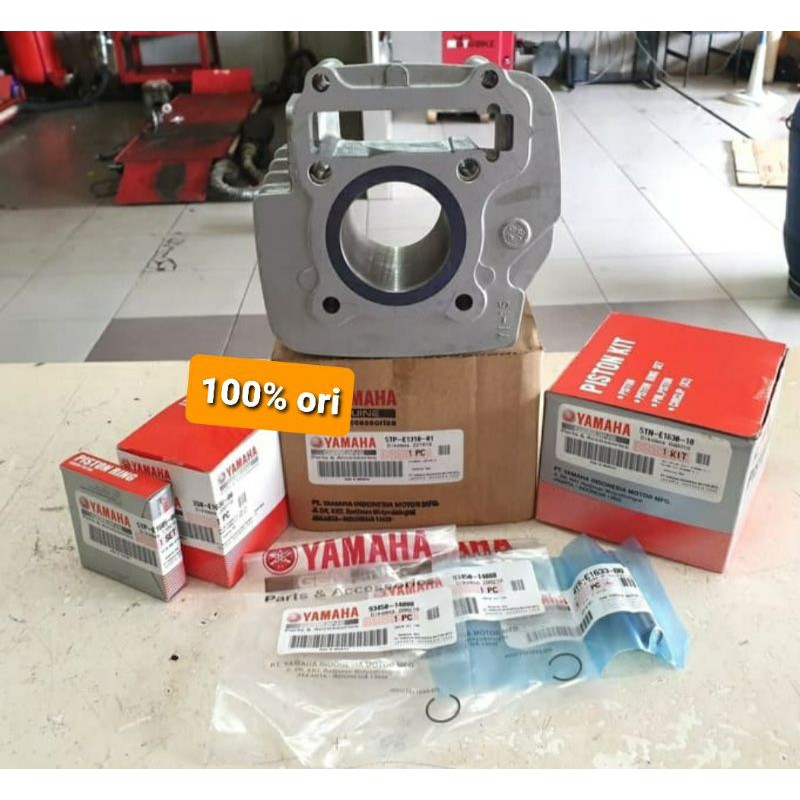 BLOK SEHER SET PISTON KIT JUPITER Z VEGA R NEW ASLI ORI YAMAHA 5TP E1310 01 &amp; 5TN E1630 00