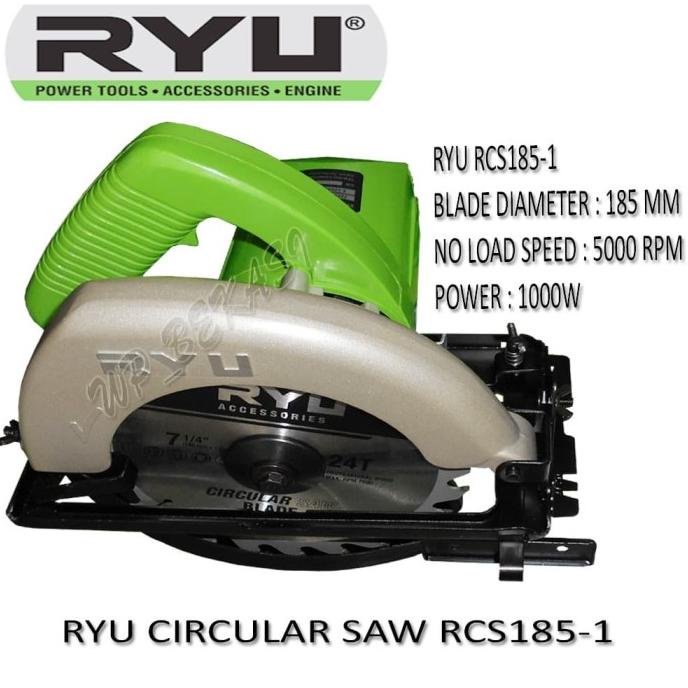 Tekiro Ryu Circular Saw Mesin Gergaji Potong Belah Kayu Rcs185-1