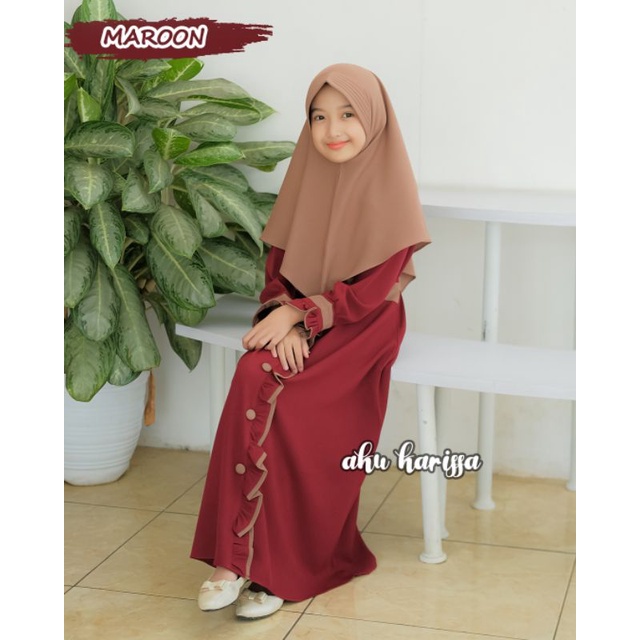 NINA Kids Ori AKU KARISSA/Gamis Aku Karissa/Gamis Set Hijab