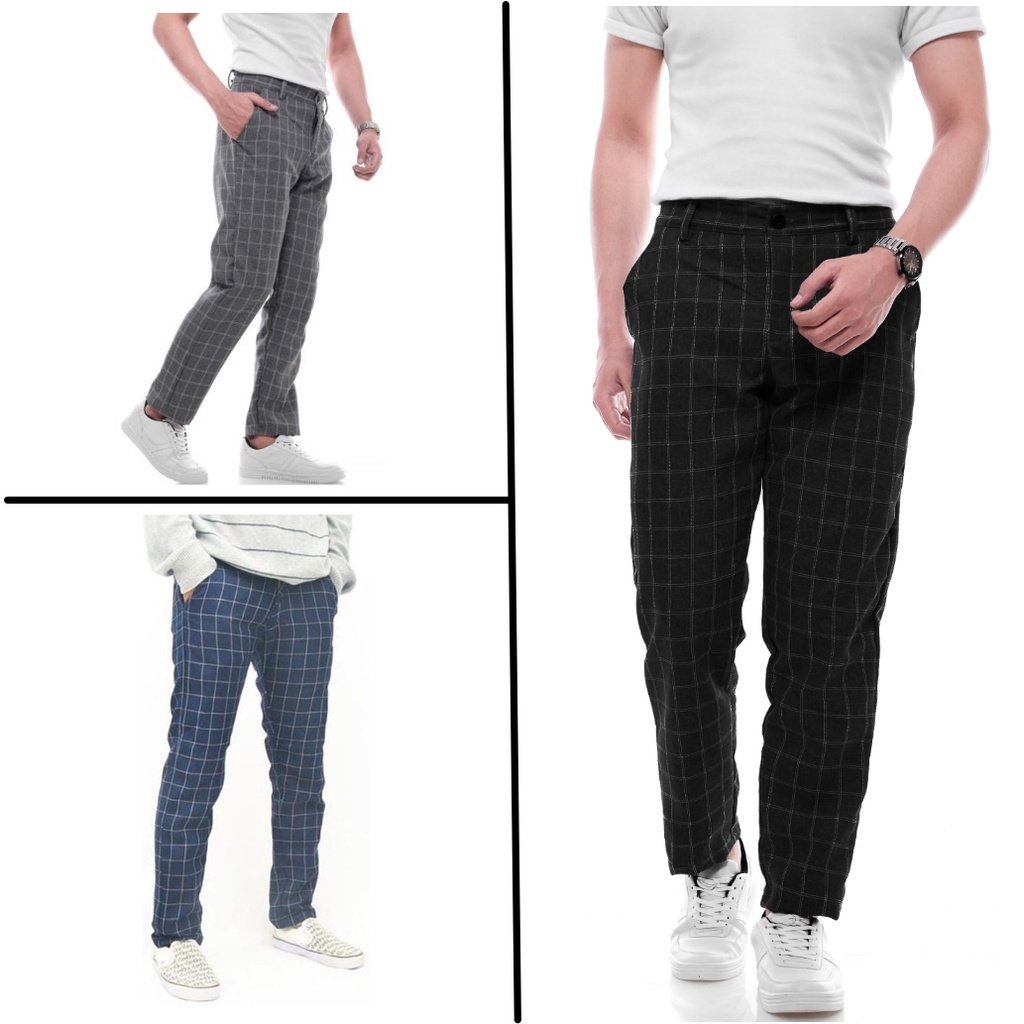 CELANA PANJANG TARTAN PRIA CHINO TARTAN PANTS CELANA TARTAN PRIA CELANA MOTIF KOTAK2 WANITA TARTAN PRIA CELANA KOTAK PRIA