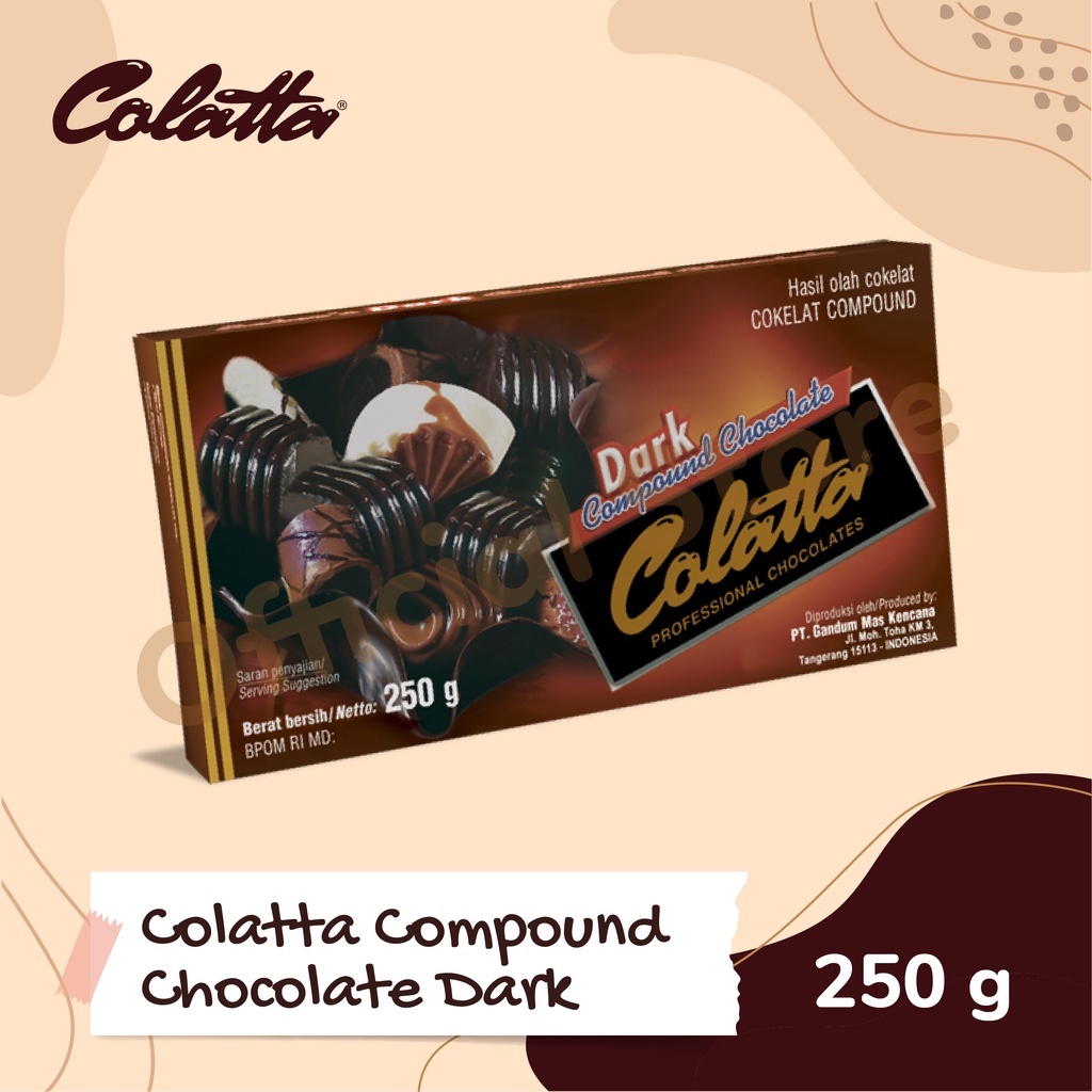 

COLATTA DARK CHOCOLATE COMPOUND 250gr