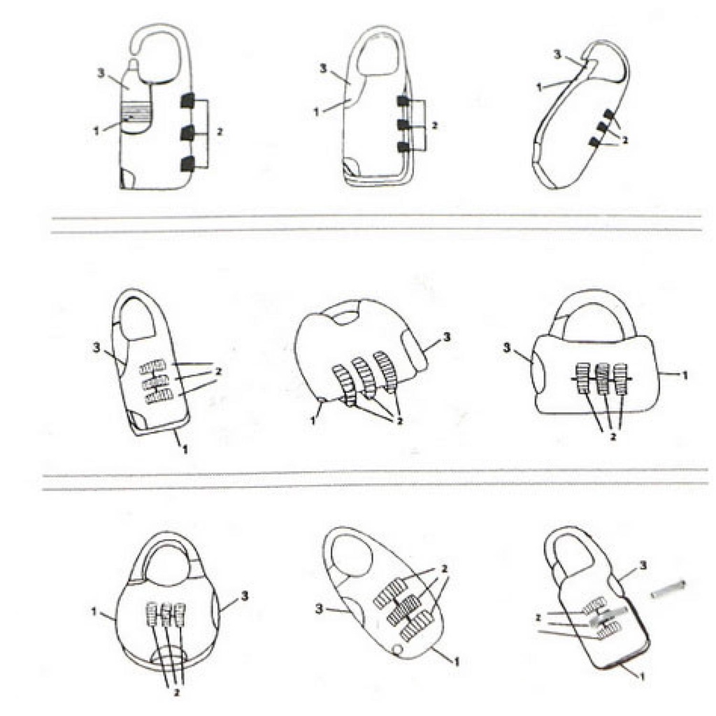 COD Swiss Gembok Koper Kode Angka Gembok Koper Password Code kombinasi Angka - Security lock bag For Koper Loker Tas Ransel Pengaman Anti maling