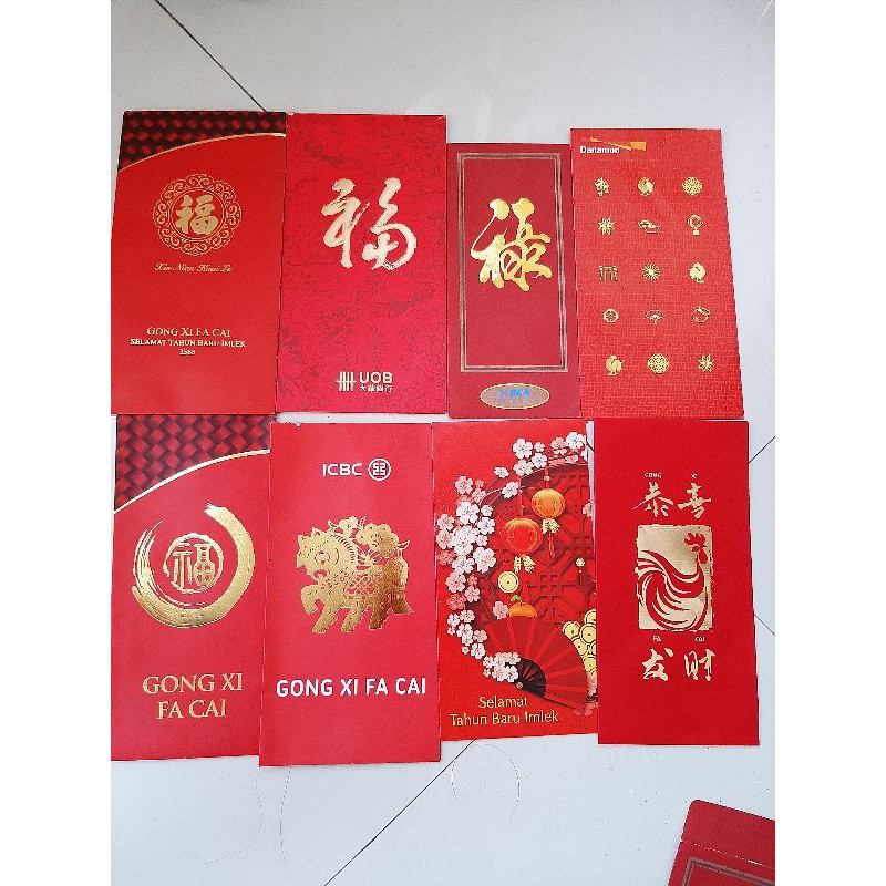 

8 pc kertas angpao bank